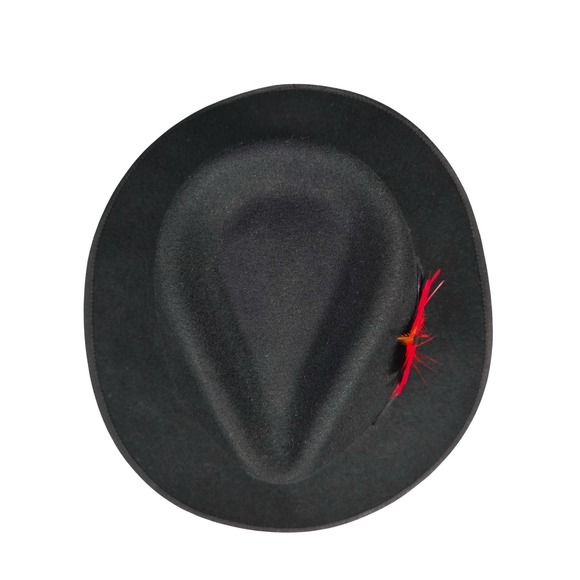 Scala Classico New Yorker Zoot Black 100% Wool Hat Adult Medium Mens - Picture 3 of 15